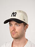 Бейсболка AMERICAN NEEDLE арт. SMU674B-NBY New York Black Yankees Ballpark NL (белый / черный)